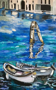 painting of gondolas