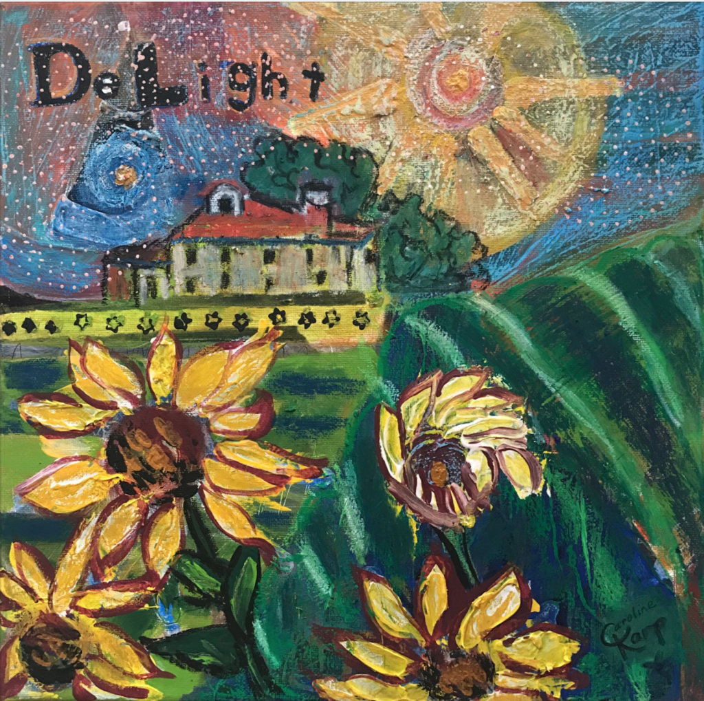WORD OF iNTENTION  MIXED MEDIA painting called Delight