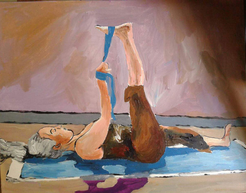 Live Action Expressionist Portraits - Yogini in Reclined Big Toe Pose