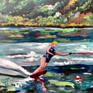 Live Action Expressionist Portrait - Lynn Carnes Water skier