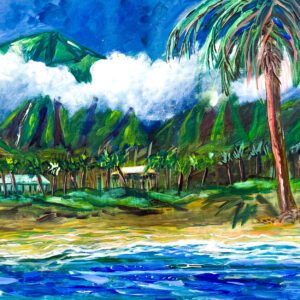 Intuitive Kauai oil on linen painting by Caroline